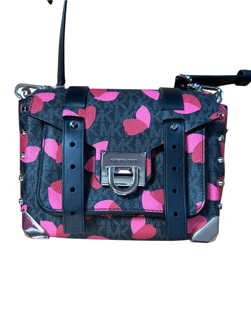 Michael Kors Manhattan Heart Print Crossbody Bag